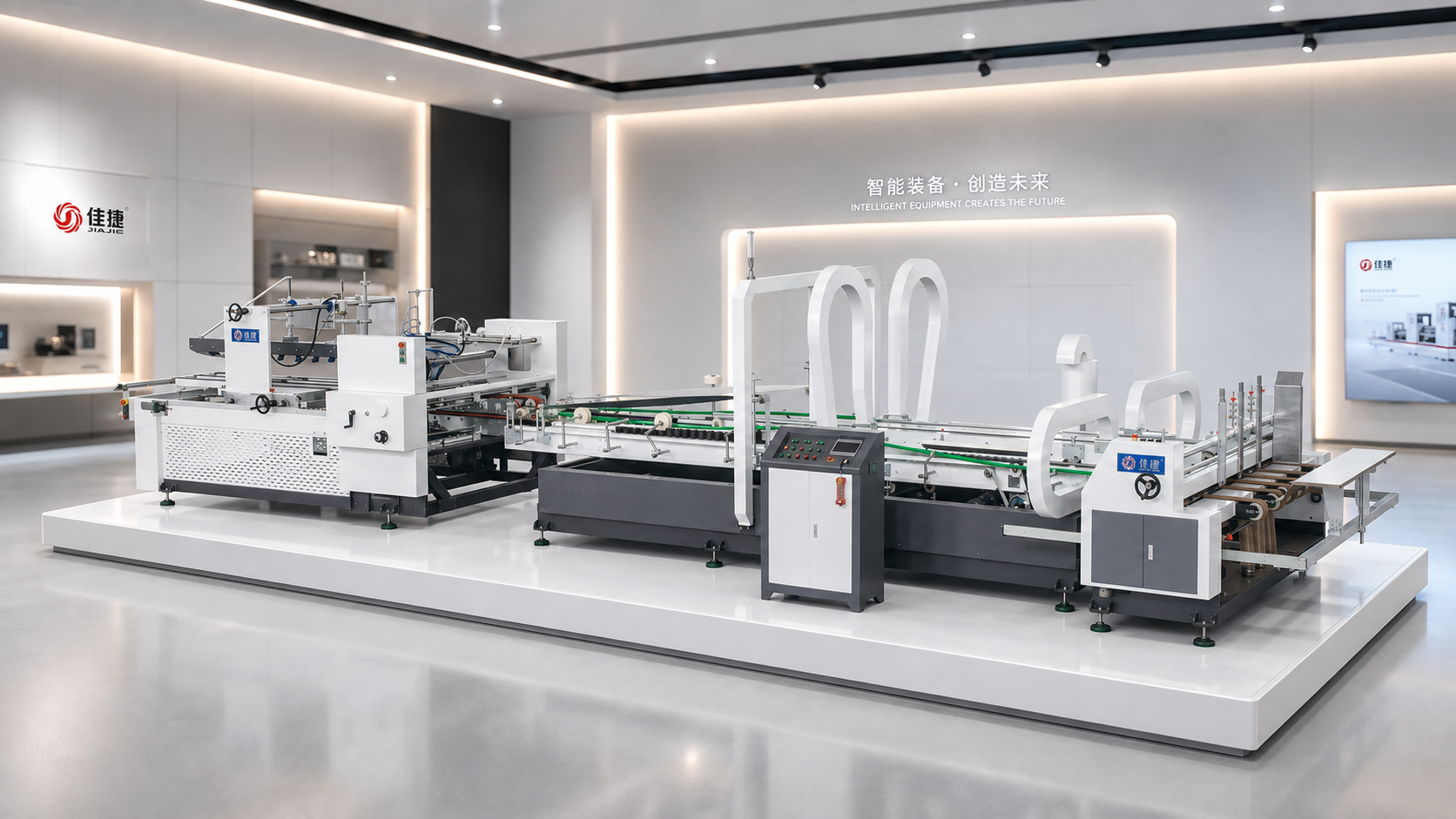 Clean showroom folder gluer machine for carton forming